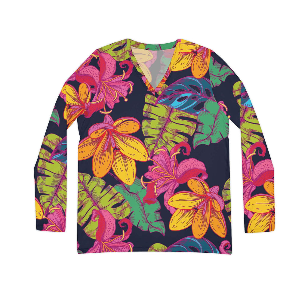 The Everyday V-Neck in Electric Tropics