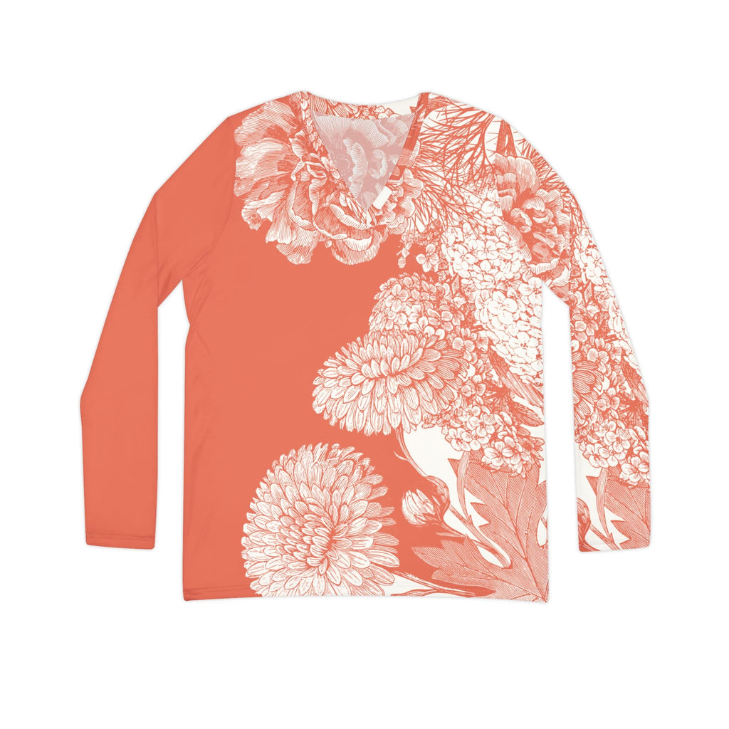 The Everyday V-Neck in Coral Lace