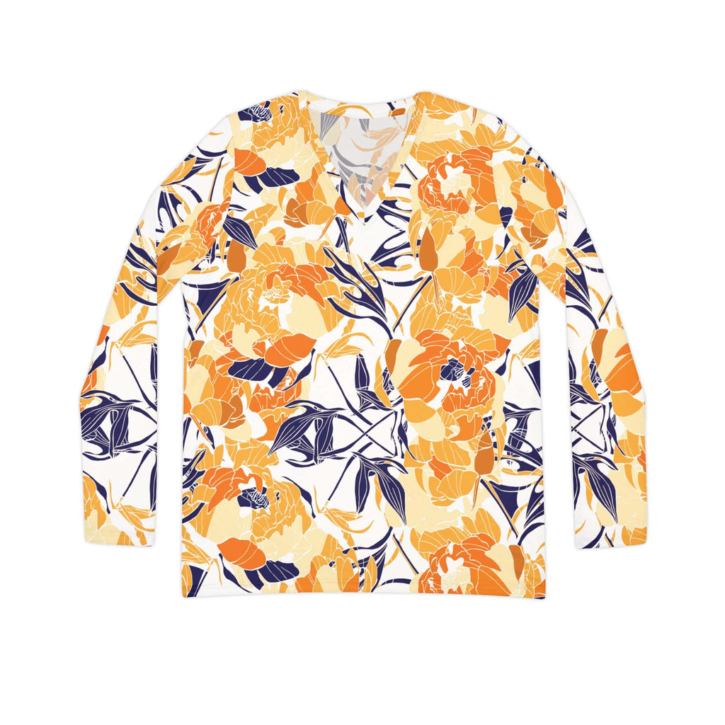 The Everyday V Neck in Apricot Bloom