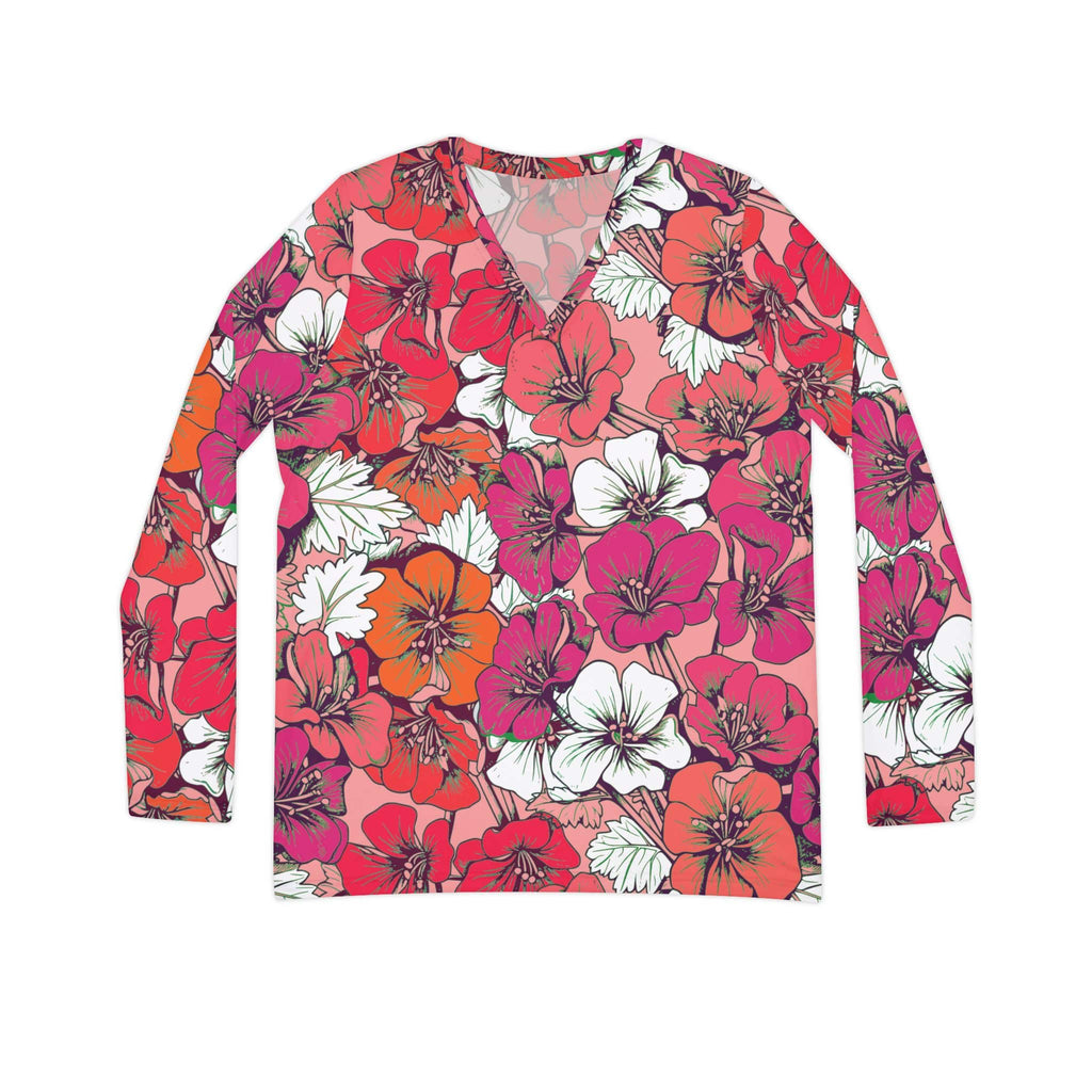 The Everyday V-Neck in Bougainvillea Pop