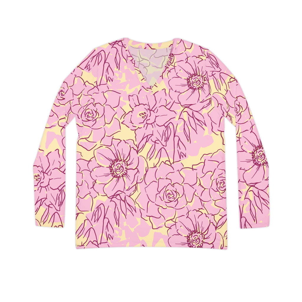 The Everyday V-Neck in Blush Petals