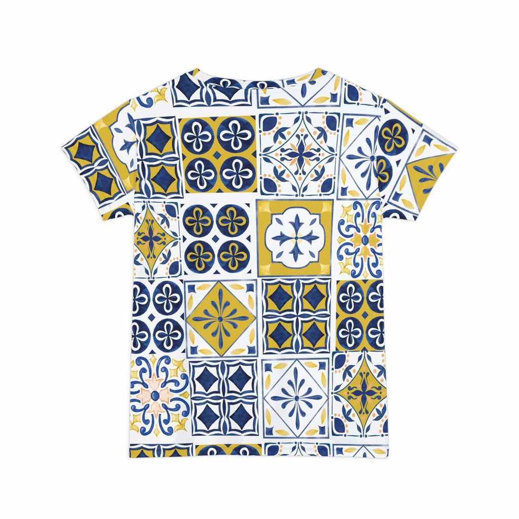 The Everyday Bloom Tee in Cobalt Mosaic