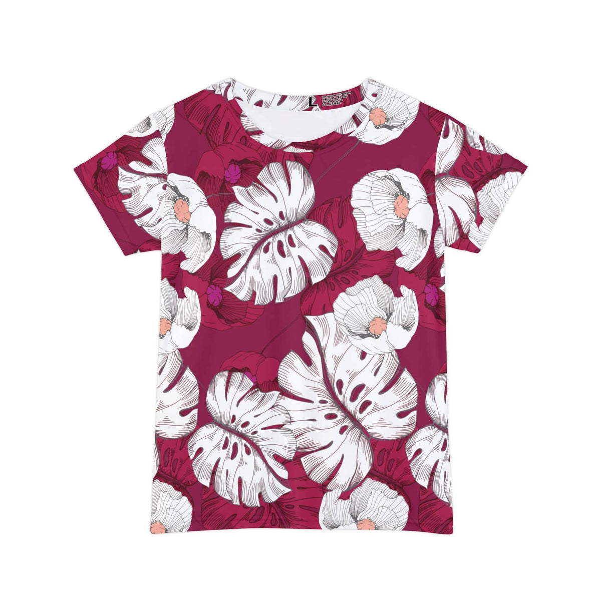 The Everyday Bloom Tee in Bordeaux Silhouette