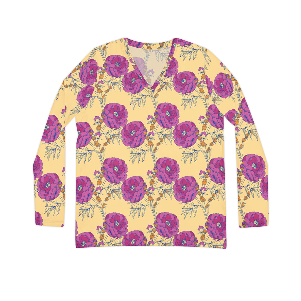 The Everyday V-Neck in Golden Peony