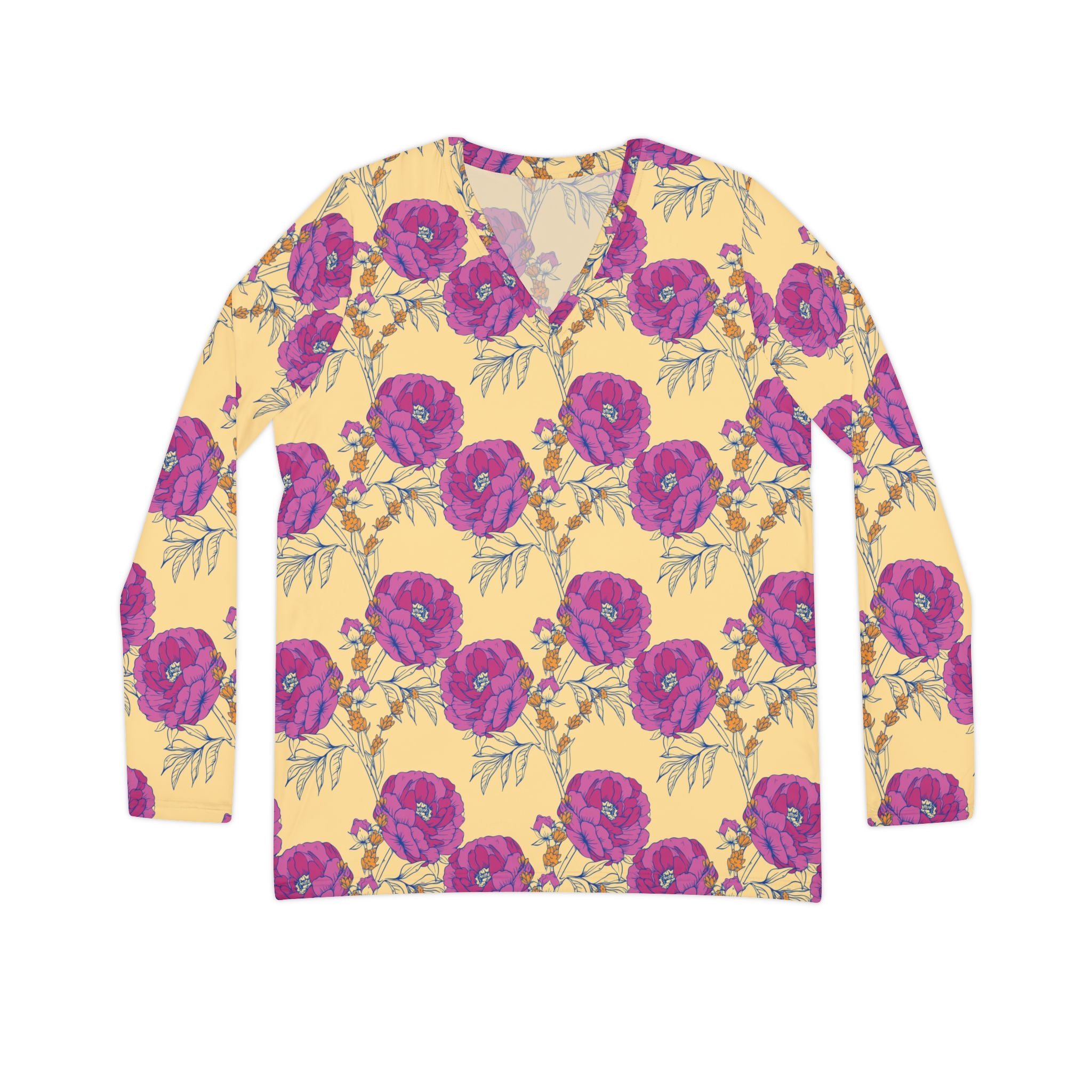 The Everyday V-Neck in Golden Peony