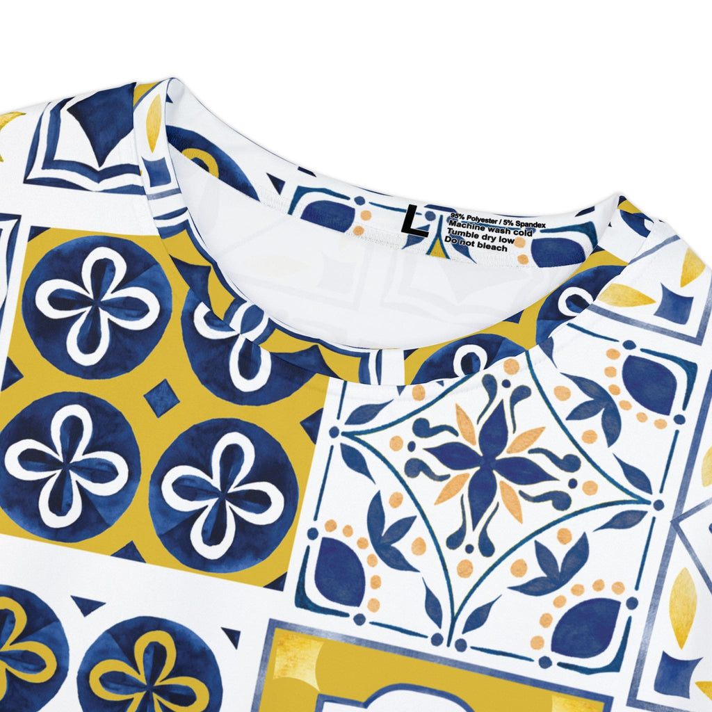 The Everyday Bloom Tee in Cobalt Mosaic