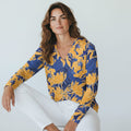 The Everyday V-Neck in Midnight Clementine