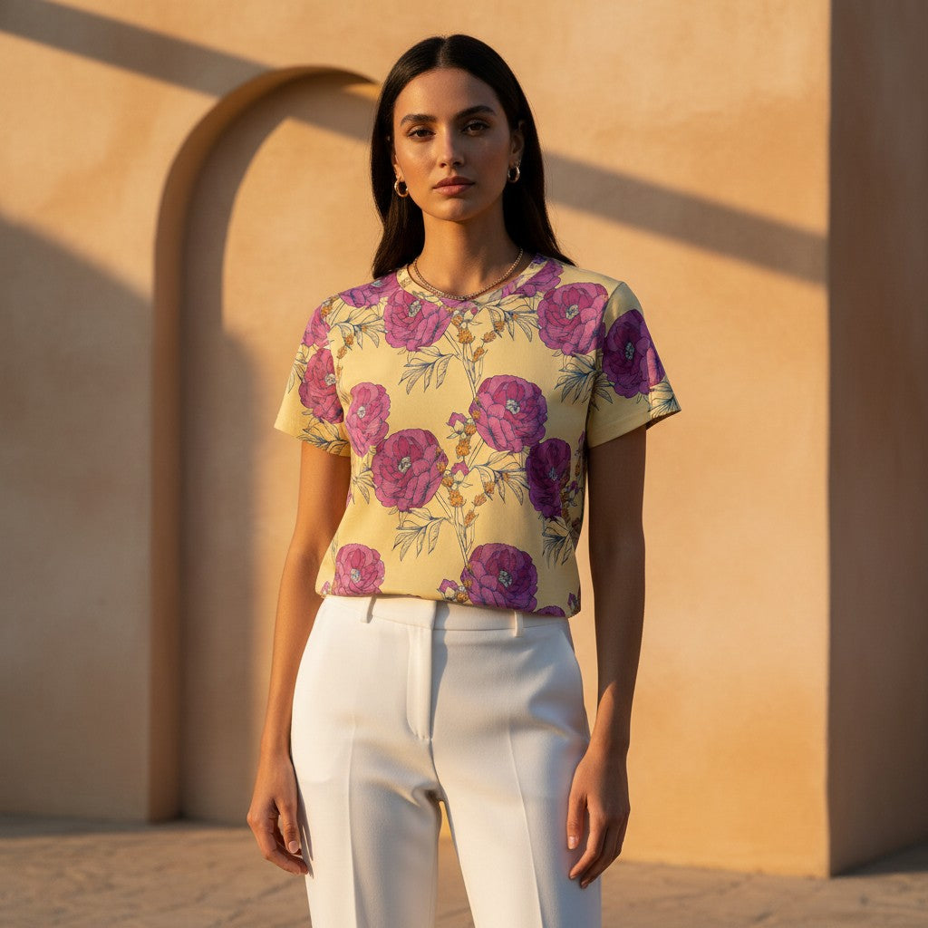 The Everyday Tee in Golden Peony