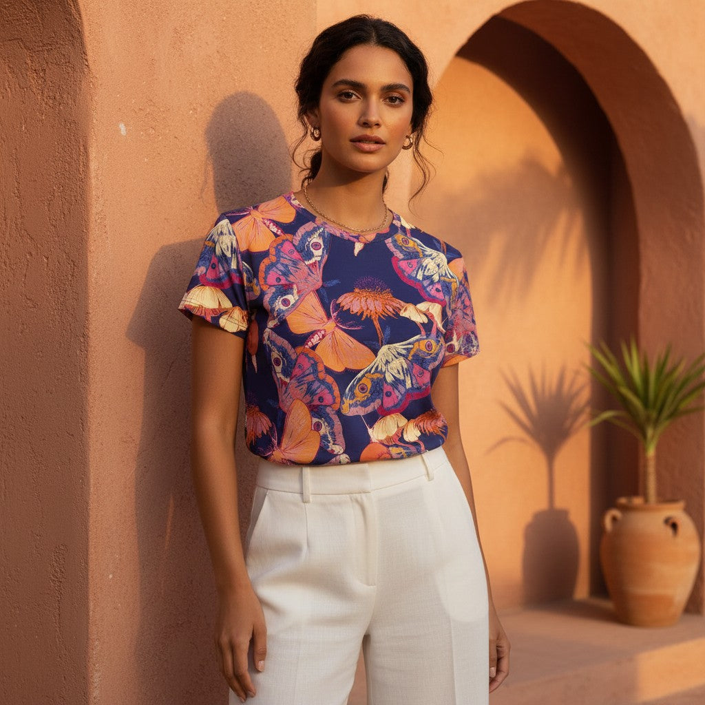 The Everyday Bloom Tee in Mystic Flora