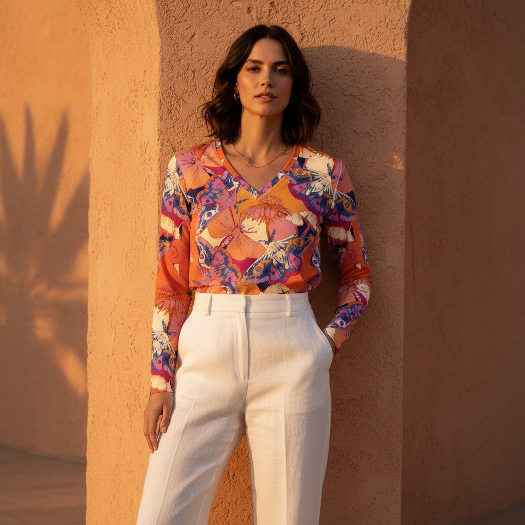 The Everyday V-Neck in Garden Myth