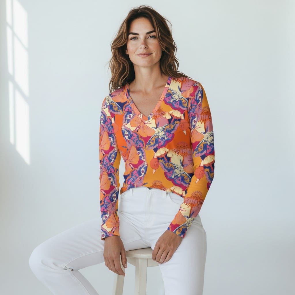 The Everyday V-Neck in Garden Myth