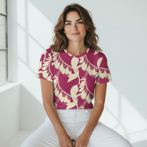 The Everyday Bloom Tee in Crimson Vine