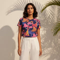 The Everyday Bloom Tee in Midnight Savanna