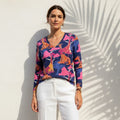 The Everyday V-Neck in Midnight Savanna