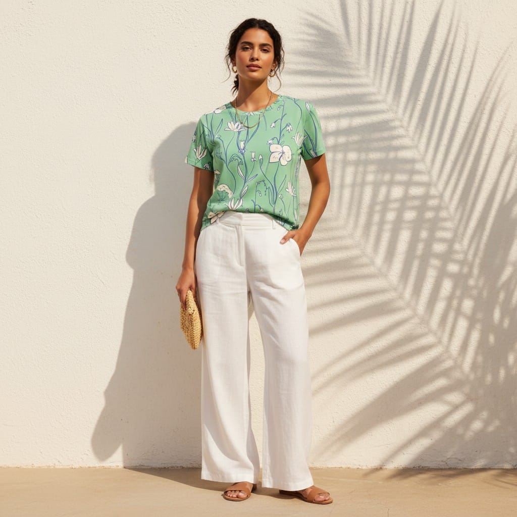 The Everyday Bloom Tee in Willow Sketch