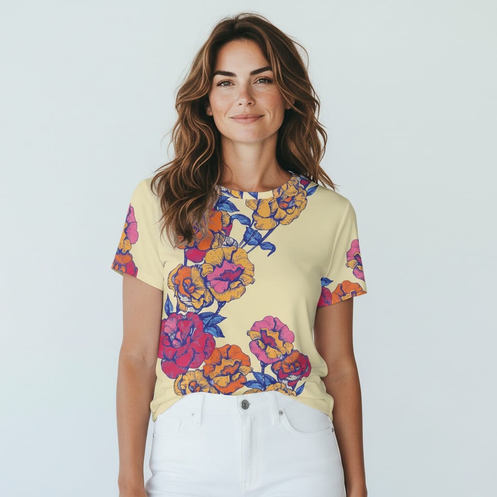 The Everyday Bloom Tee in Marigold Reverie
