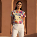 The Everyday Bloom Tee in Cobalt Bloom