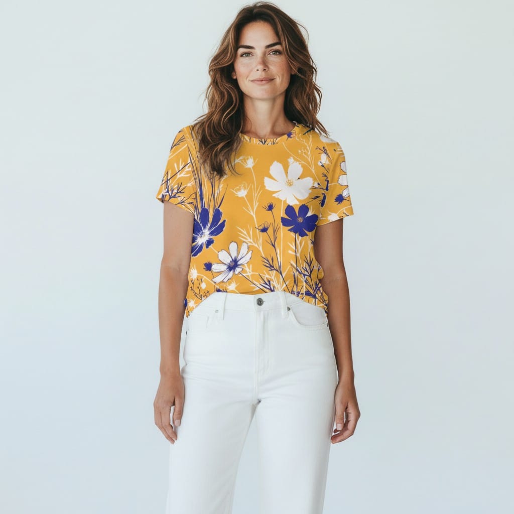 The Everyday Bloom Tee in Golden Meadow