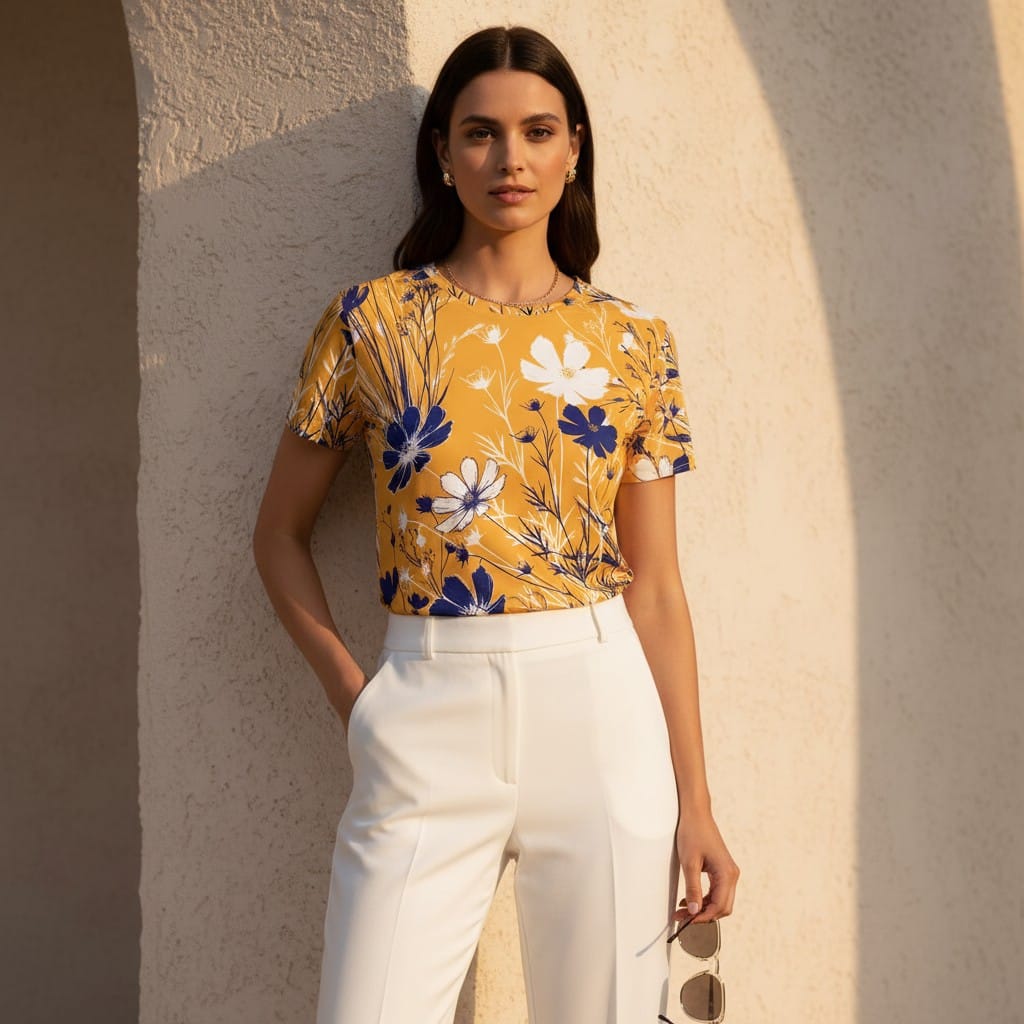 The Everyday Bloom Tee in Golden Meadow