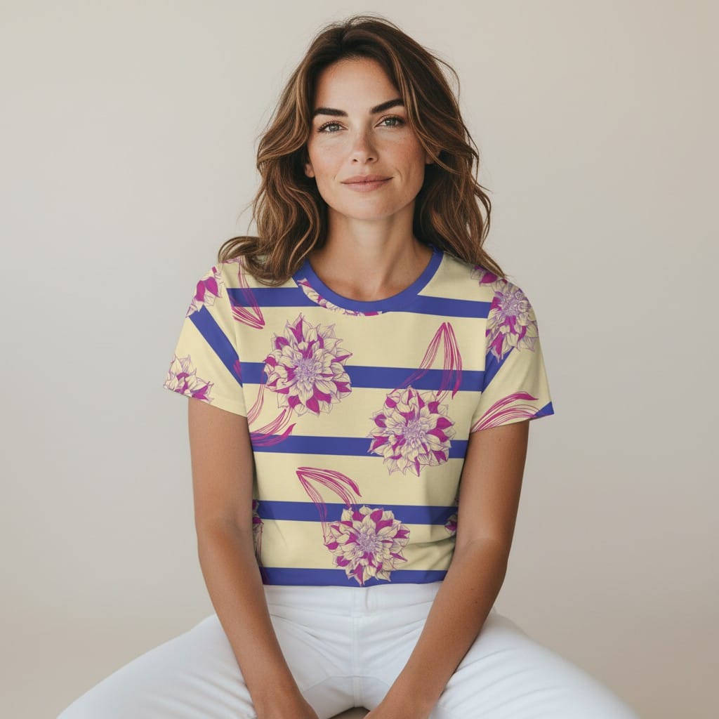 The Everyday Bloom Tee in Seaside Dahlia