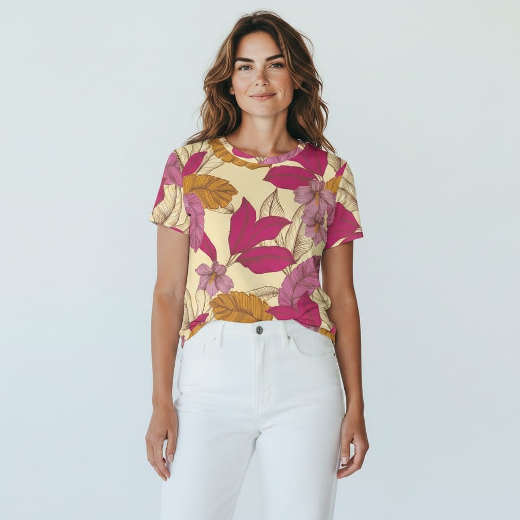 The Everyday Bloom Tee in Rose Canopy