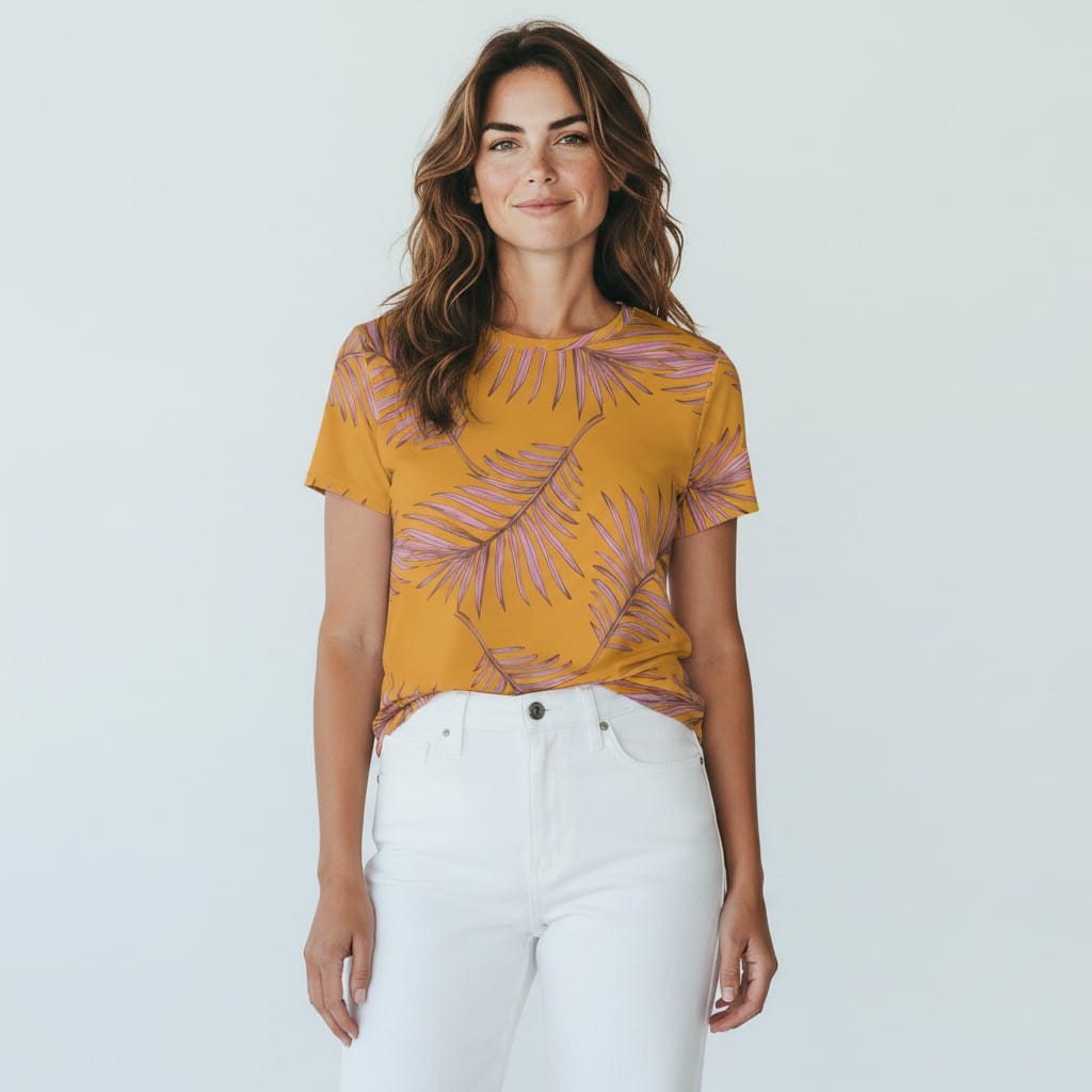The Everyday Bloom Tee in Honey Palm