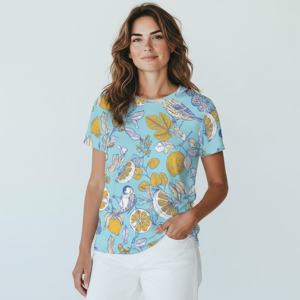 The Everyday Bloom Tee in Lemon Grove