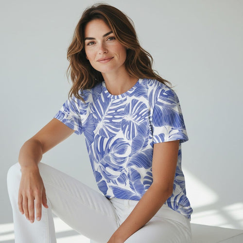 The Everyday Bloom Tee in Azure Canopy