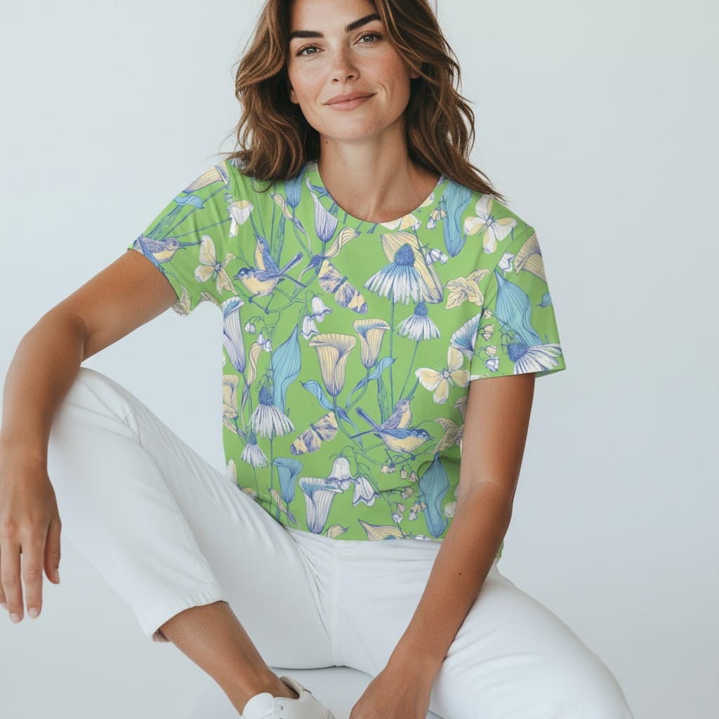 The Everyday Bloom Tee in Verdant Song