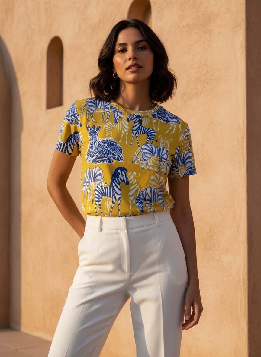 The Everyday Bloom Tee in Golden Savanna