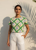 The Everyday Bloom Tee in Verdant Trellis