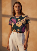 The Everyday Bloom Tee in Midnight Menagerie