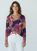 The Everyday V-Neck in Velvet Peony
