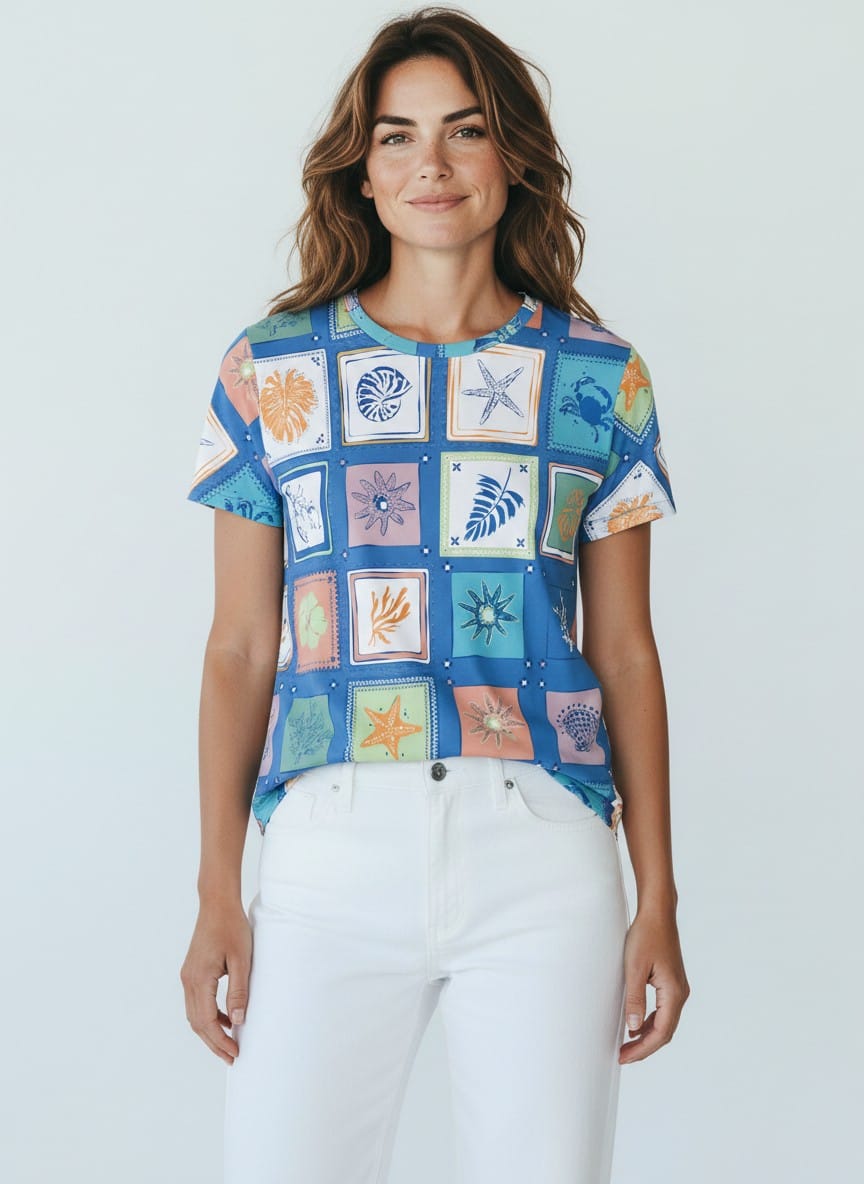 The Everyday Bloom Tee in Coastal Keepsake