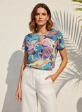 The Everyday Bloom Tee in Coral Current
