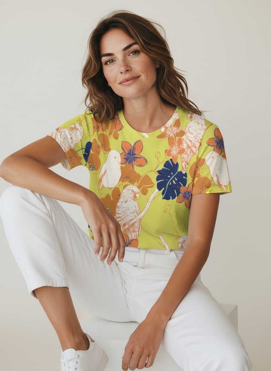 The Everyday Bloom Tee in Canary Grove