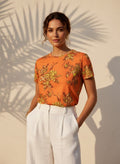 The Everyday Bloom Tee in Marigold Terrace