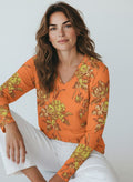 The Everyday V-Neck in Marigold Terrace