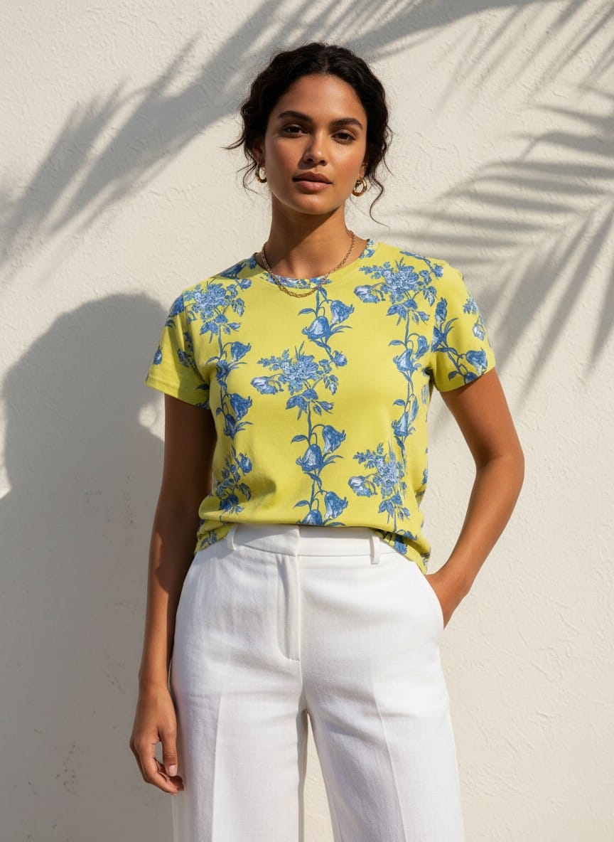 The Everyday Bloom Tee in Bluebell Reverie