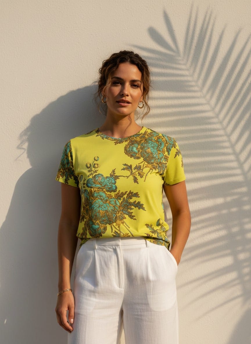 The Everyday Bloom Tee in Verdant Reverie