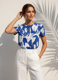 The Everyday Bloom Tee in Cobalt Lily
