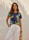 The Everyday Bloom Tee in Azure Solstice