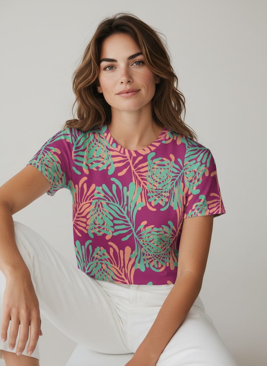 The Everyday Bloom Tee in Paradiso Palm