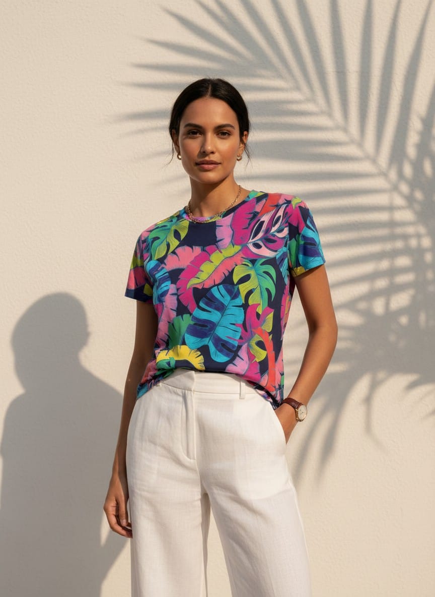 The Everyday Bloom Tee in Electric Canopy