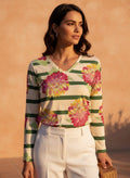 The Everyday V-Neck in Garden Regatta