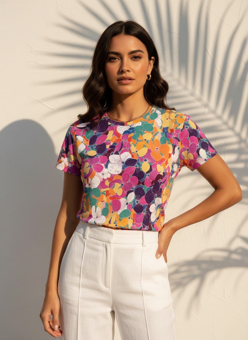 The Everyday Bloom Tee in Confetti Bloom