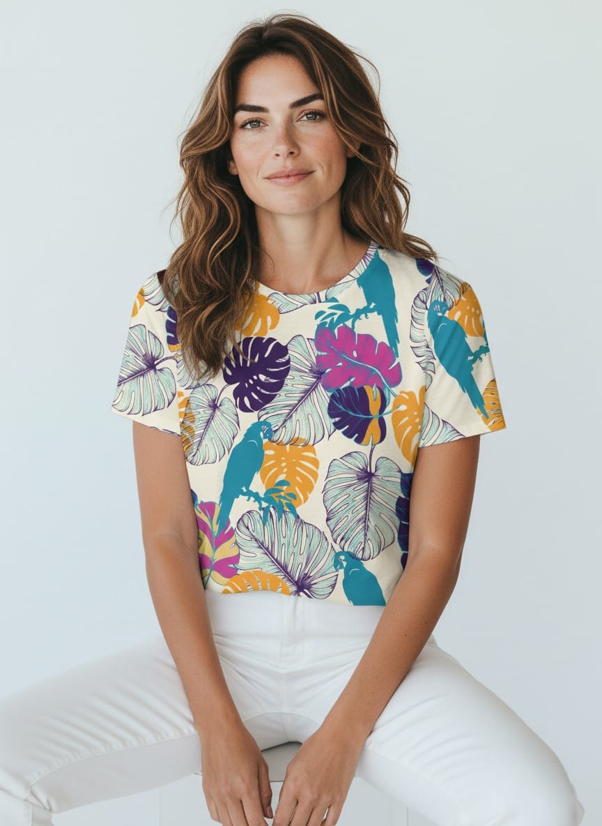 The Everyday Bloom Tee in Island Perch