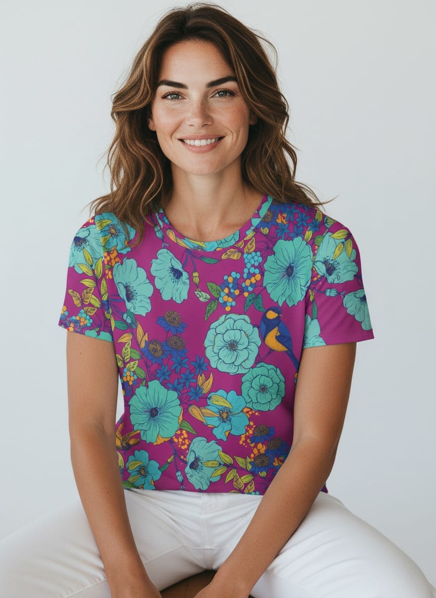 The Everyday Bloom Tee in Wild Song