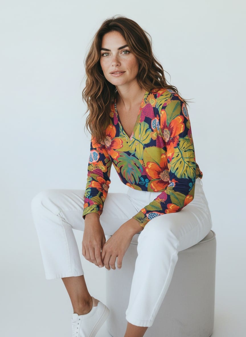 The Everyday V-Neck in Orchard Noir