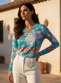 The Everyday V-Neck in Mediterranean Rose